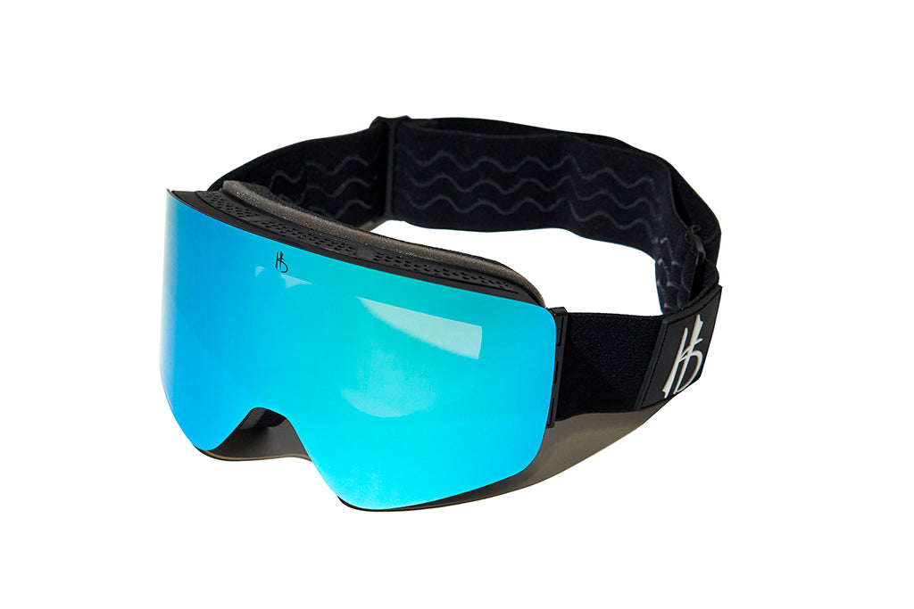 Magnetic lens goggles with black band