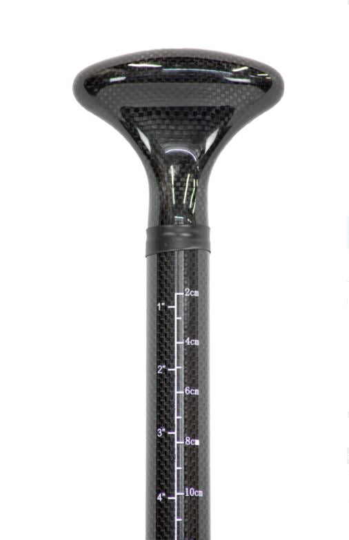 Carbon shaft paddle handle close up