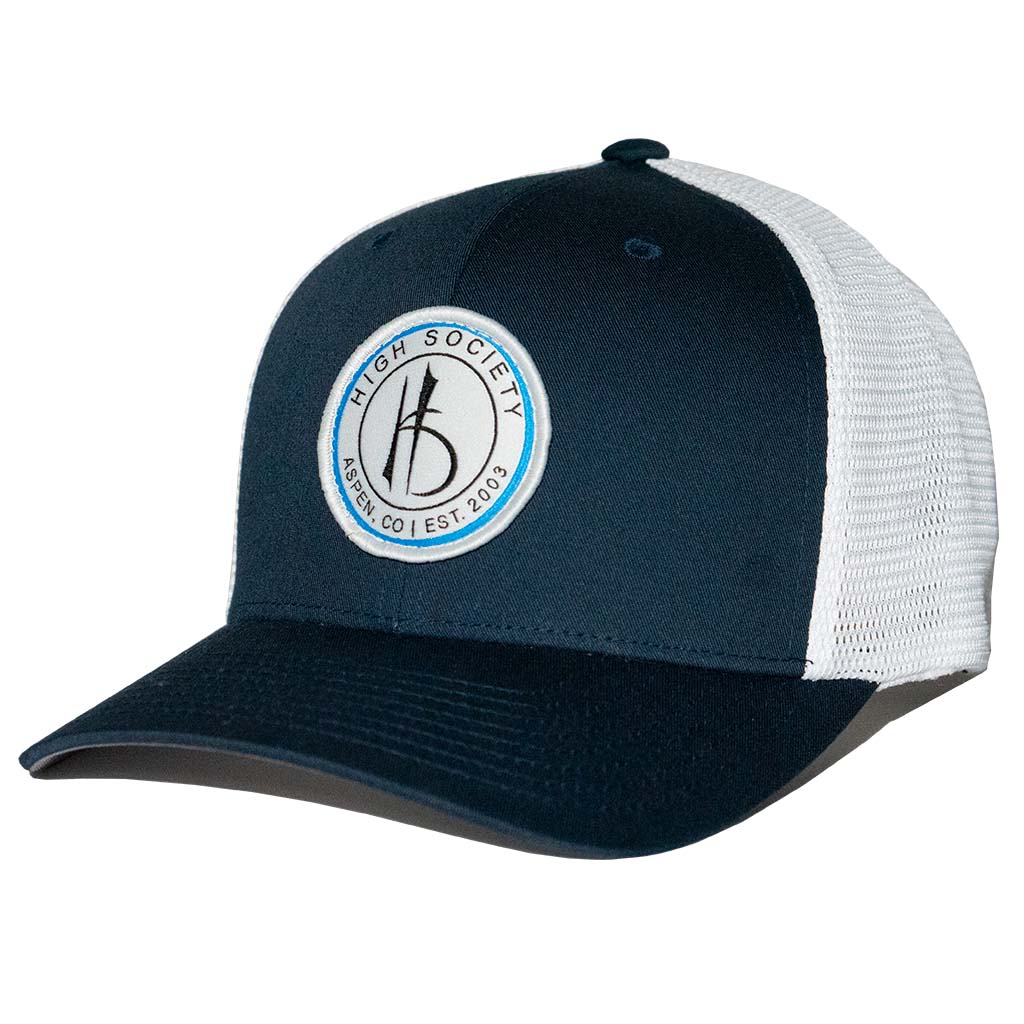 Flexfit 110 Patch Hat Navy/White / Os | High Society Freeride