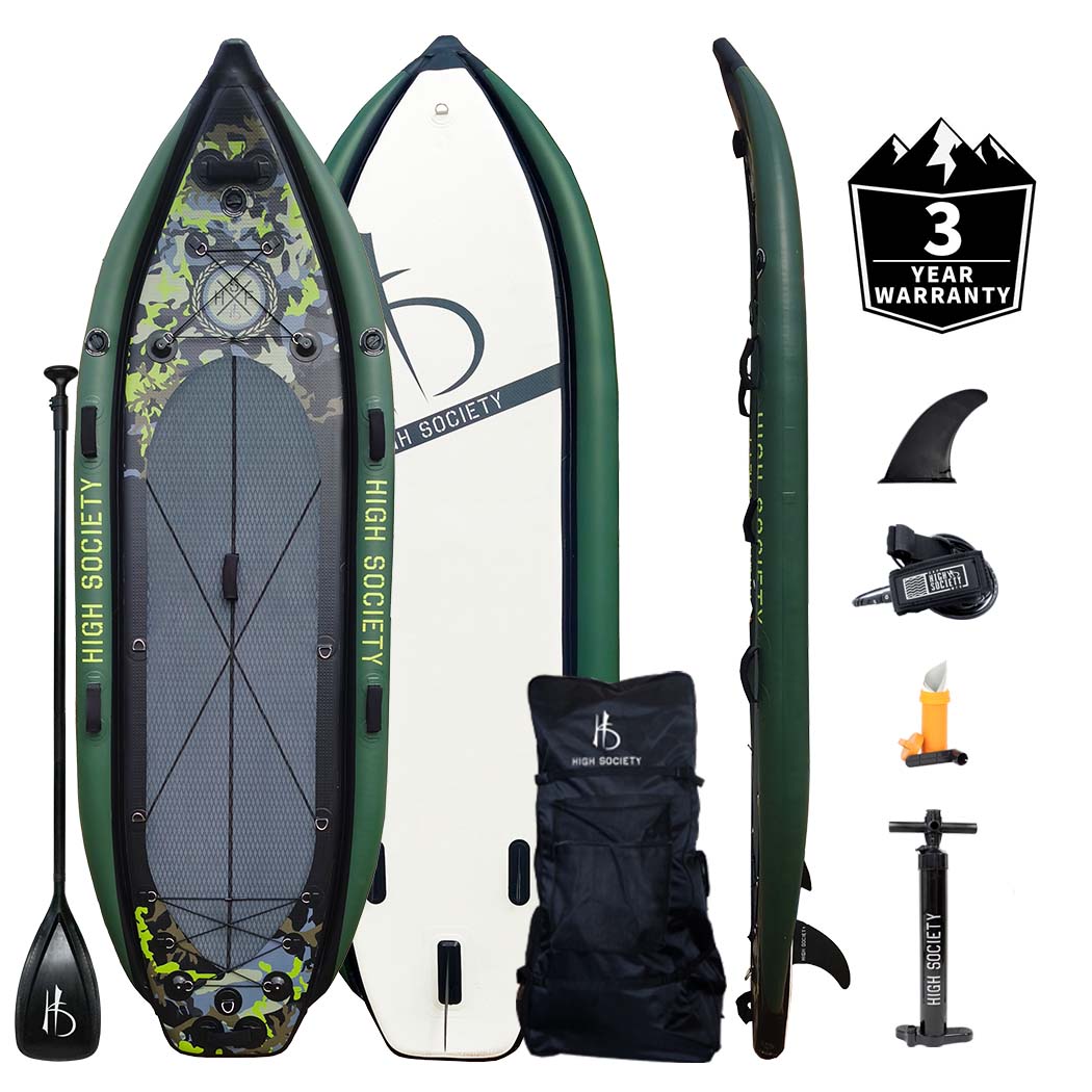 Shadowcaster inflatable stand up paddle board package with included accessories