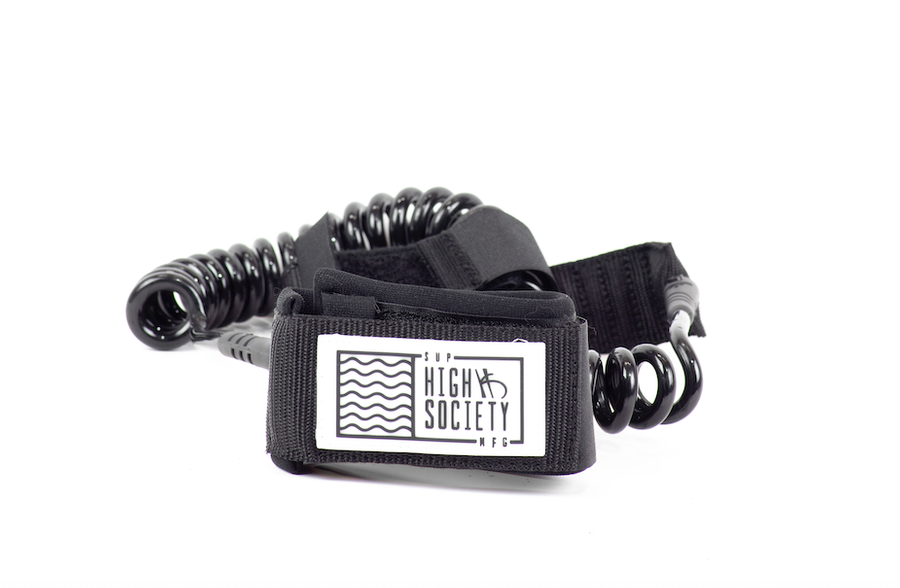 10ft black paddle board leash